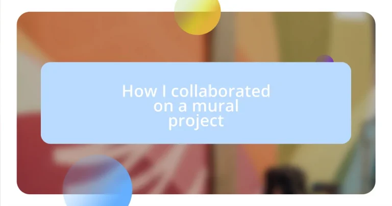 How I collaborated on a mural project